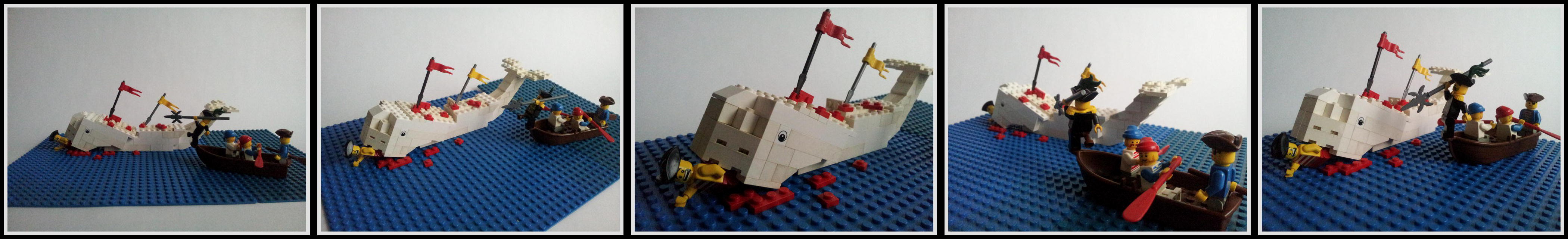 Lego Moby Dick and Captain Ahab